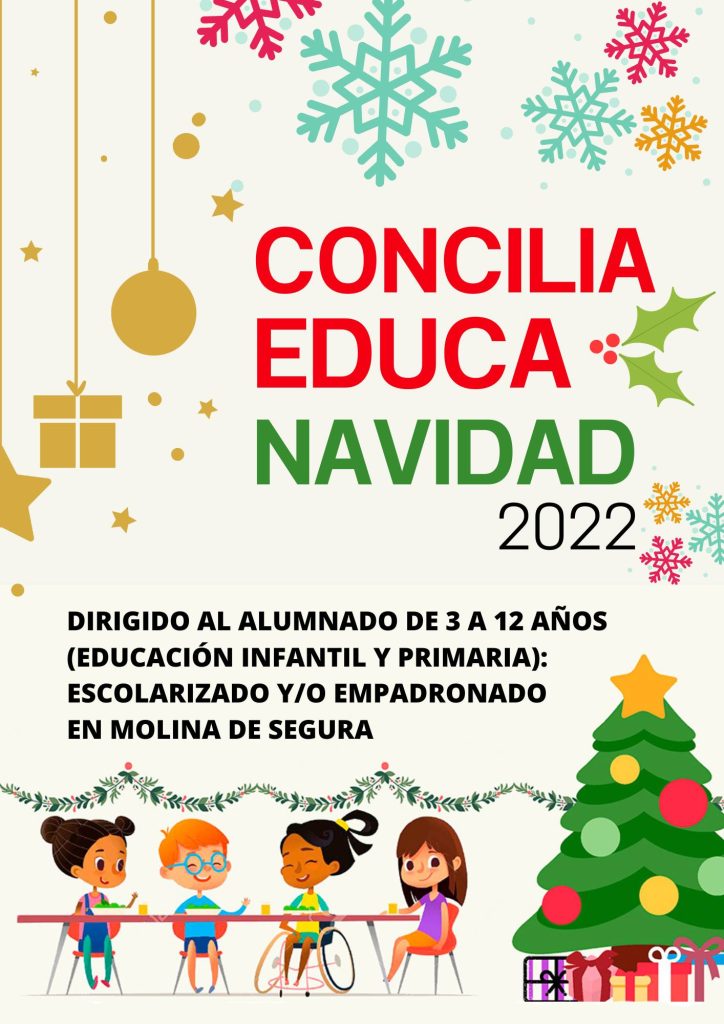 Igualdad Molina Servicio Concilia Educa Navidad 2021 CARTEL