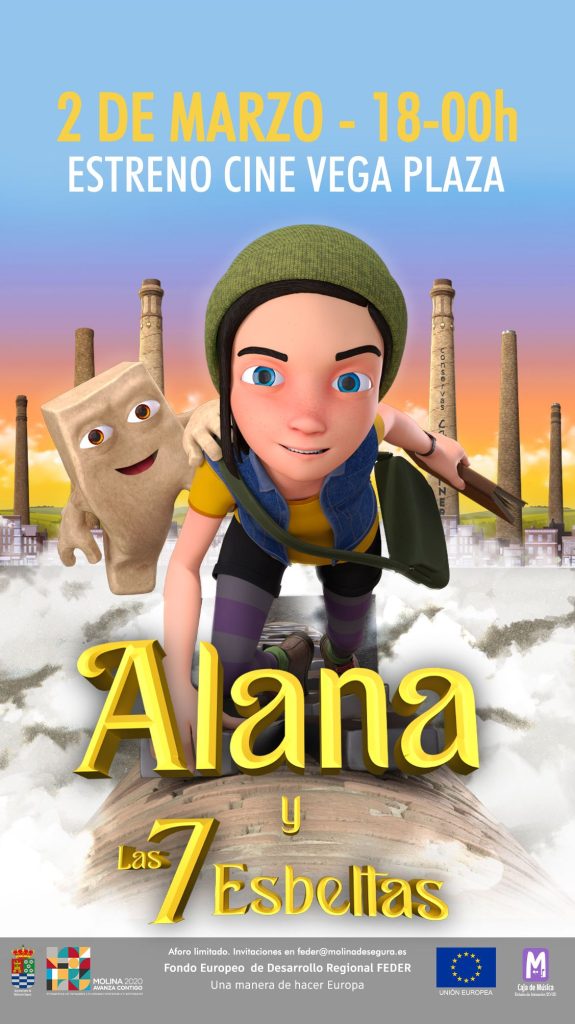 Proyectos Europeos Molina Cortometratje de animacion 3D Alana y las 7 Esbeltas CARTEL ESTRENO
