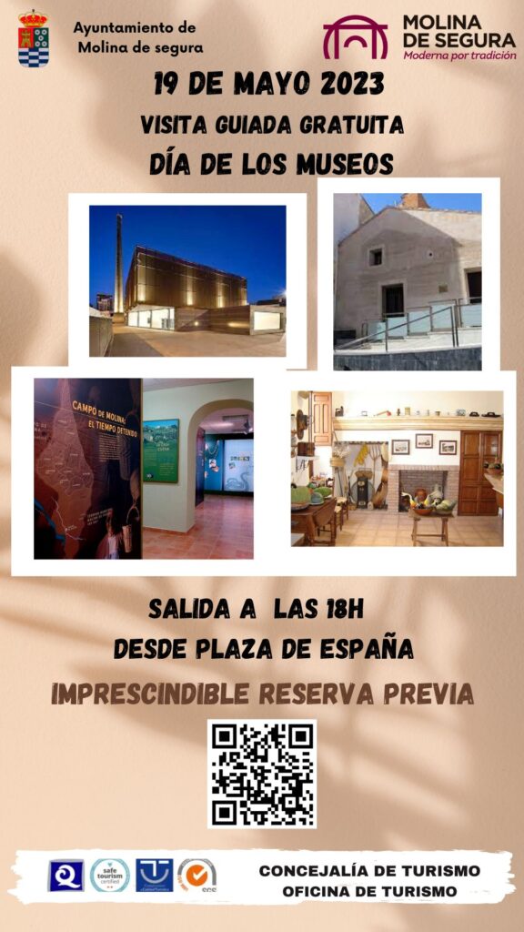 Turismo Molina Visita guiada gratuita 'DÍA DE LOS MUSEOS' 19may23 CARTEL