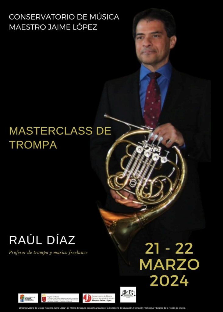 Conservatorio Música Molina Master Class de trompa Días 21y22mar24 CARTEL