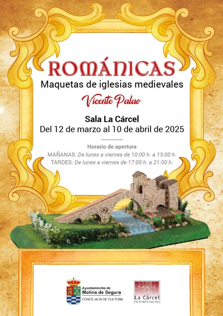 Exposición 'ROMÁNICAS' de Vicente Palao en Sala La Cárcel Molina 12mar 10abr25 CARTEL