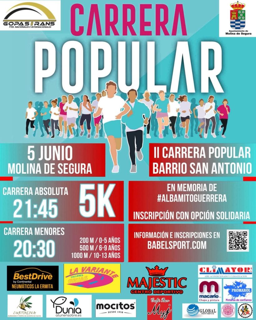 Deporte Molina II Carrera Popular Barrio San Antonio 2025 Día 5 CARTEL