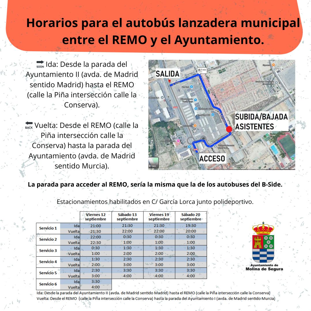 Horario autobueses al REMO Horario autobueses al REMO