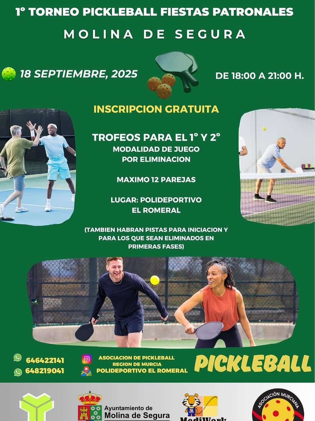 I Torneo Pickleball Fiestas de Molina I Torneo Pickleball Fiestas de Molina