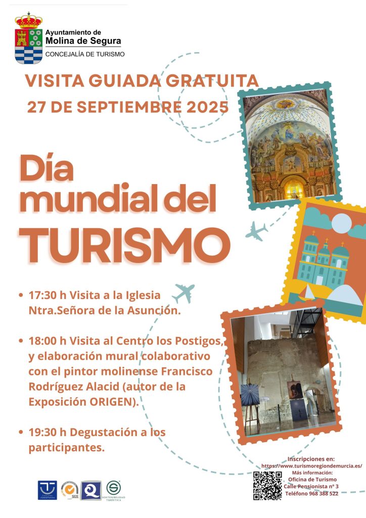 Turismo Molina Visita guiada gratuita 'DÍA MUNDIAL DEL TURISMO' Día 27 CARTEL