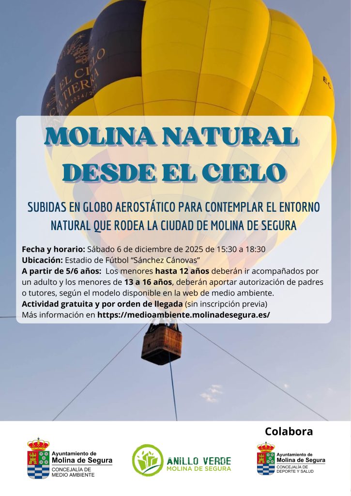 Cartel Molina natural desde el cielo