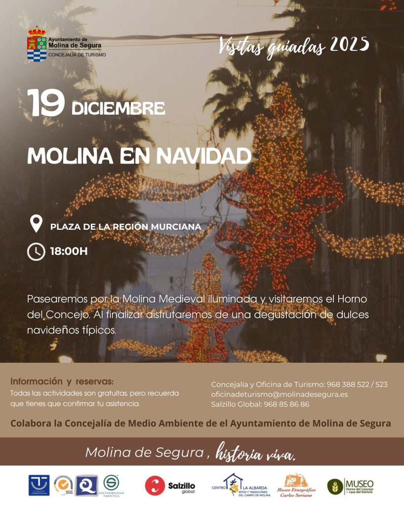 Turismo Visita guiada gratuita 'MOLINA EN NAVIDAD' Día 19 CARTEL