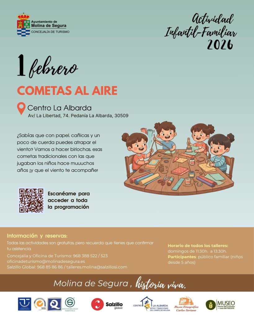 Centro La Albarda Molina Actividad 'Cometas al aire' Día 1 CARTEL