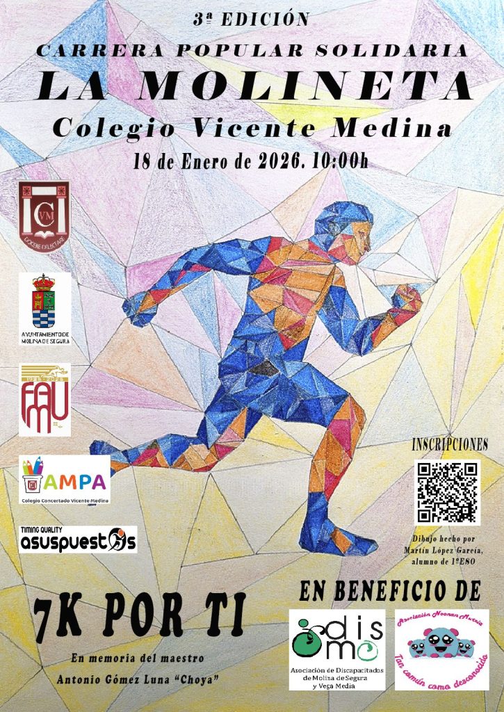 Deporte Molina III Carrera Popular Solidaria La Molineta CC Vicente Medina 2026 Día 18 CARTEL