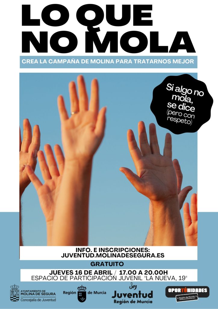 Juventud Molina Taller creativo y participativo 'Lo que no mola' Plazo inscripción CARTEL