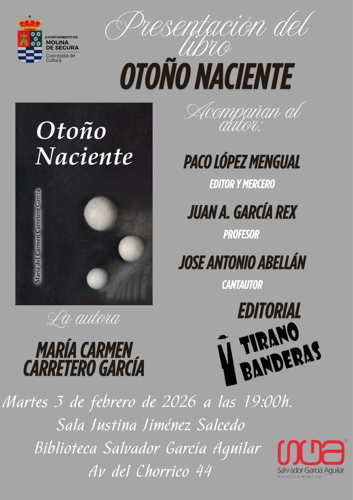 Libro 'Otoño naciente' de María del Carmen Carretero García CARTEL