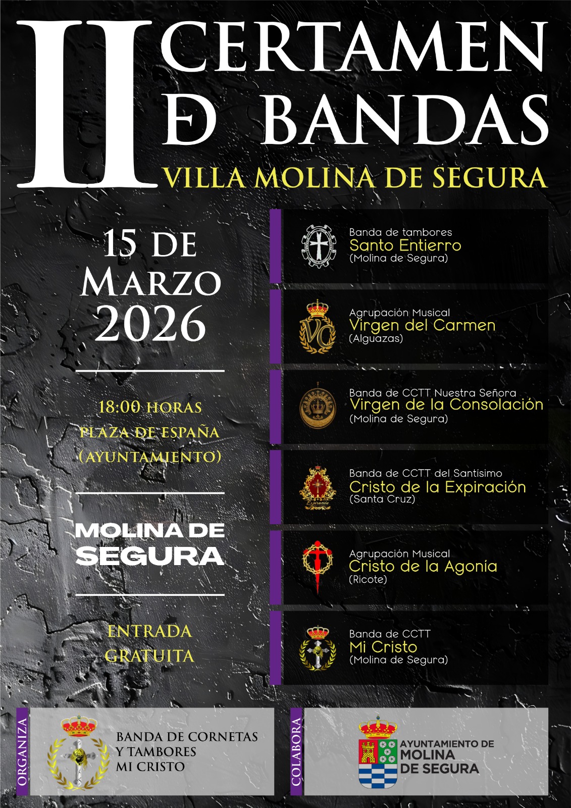 Cartel II Certamen de Bandas de Musica de Molina de Segura Cartel II Certamen de Bandas de Musica de Molina de Segura