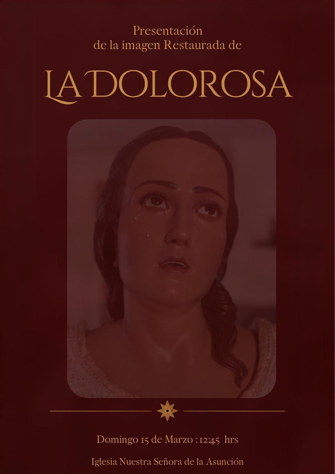 Cartel restauración Virgen de los Dolores Cartel restauración Virgen de los Dolores