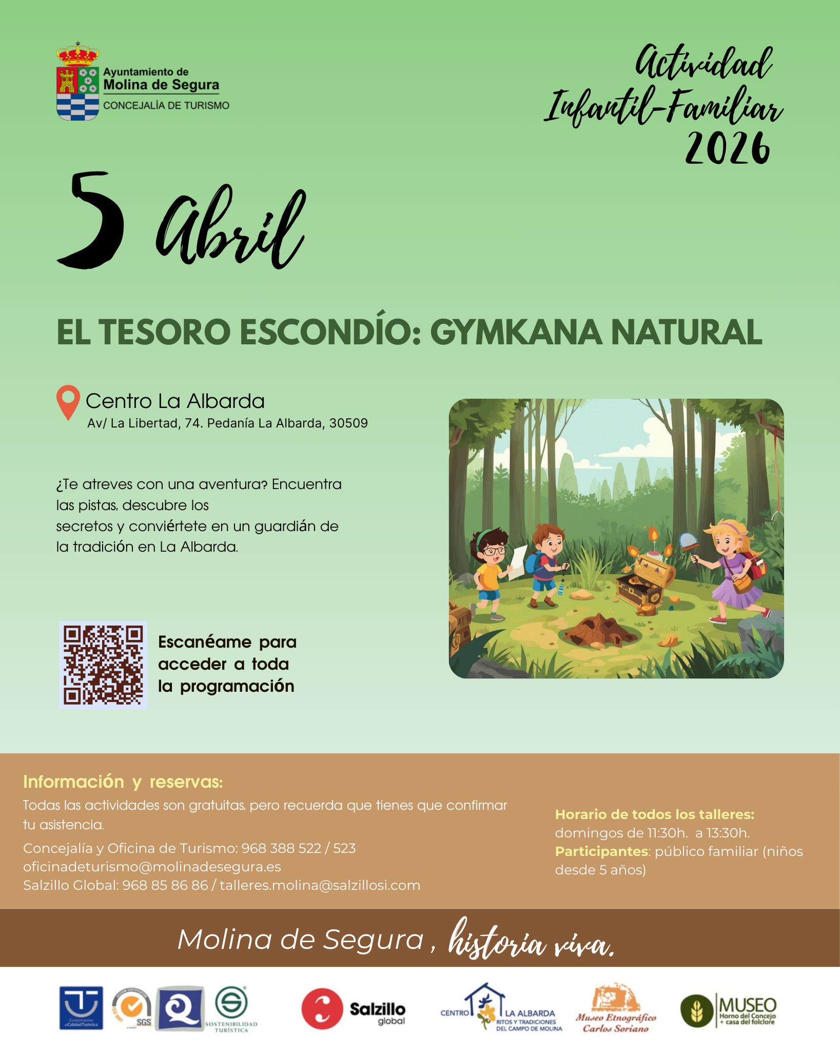 Centro La Albarda Molina Actividad 'El tesoro escondío, gymkana natural' Día 5 CARTEL