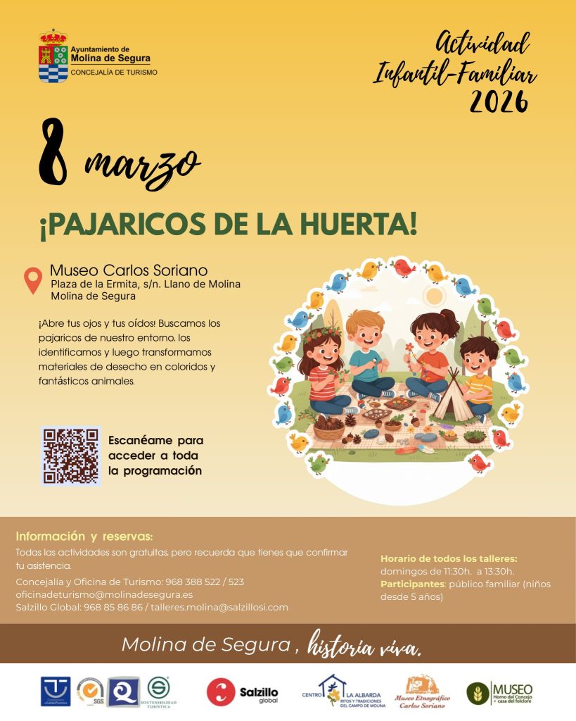 Museo Etnográfico 'Carlos Soriano' Molina Actividad 'Pajaricos de la huerta' Día 8 CARTEL