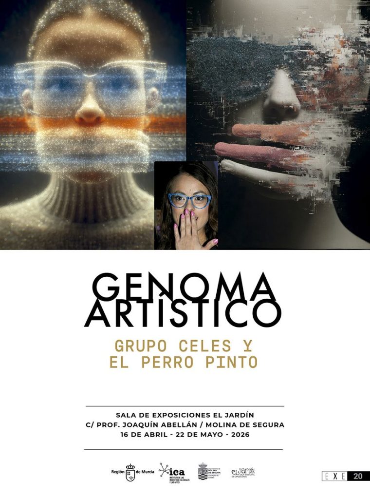 Exposición 'GENOMA ARTÍSTICO' de Grupo CELES y EL PERRO PINTO Sala El Jardín Molina 16abr 22may26 CARTEL