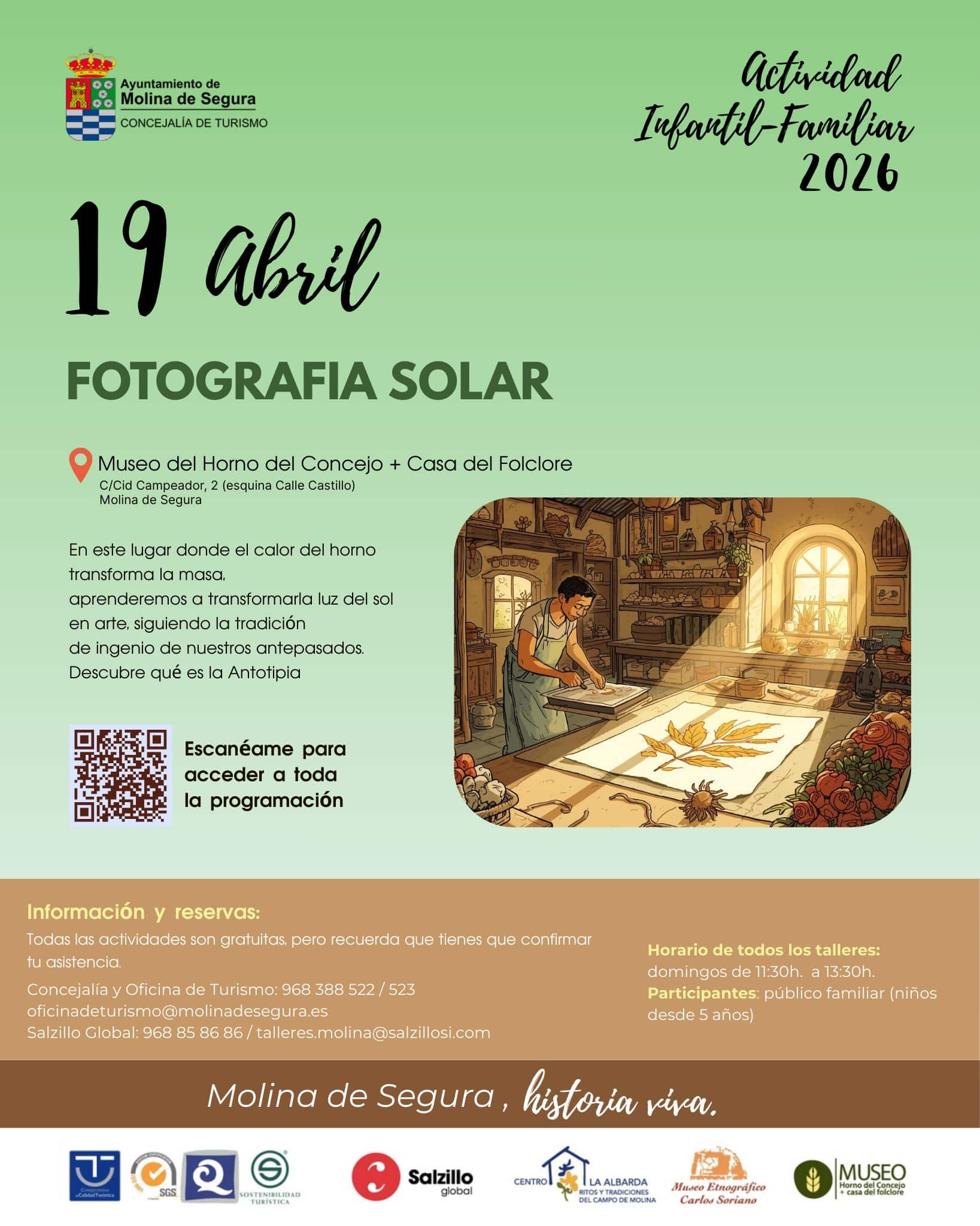 Museo Horno del Concejo Molina Actividad 'Fotografía solar' Día 19 CARTEL